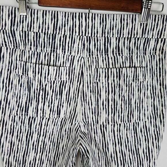 Joseph Ribkoff Black & White Striped Stretch Pullon Pants Size 10 - Picture 13 of 14